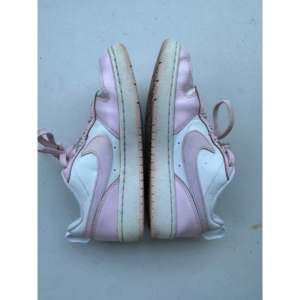 Nike Youth Girl Court Borough Low 2 White Pink Foam Sneakers 5.5